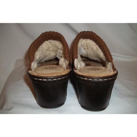 UGG Australia Brown Suede & Textile Clogs Mules Wedge Shoes 8 - Picture 4 of 12